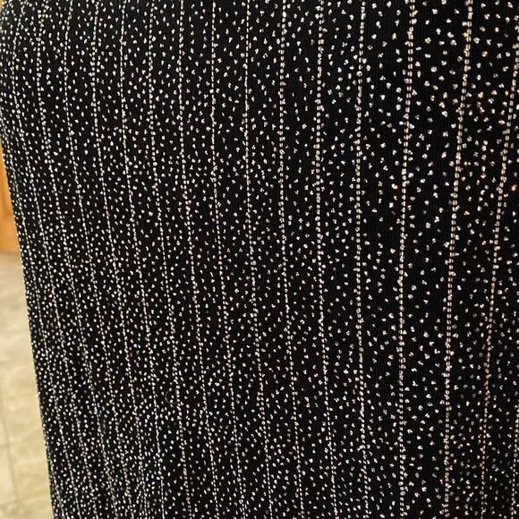R&M Richards evening gown maxi womens dress size 16 sleeveless sparkle black sil - Picture 4 of 13